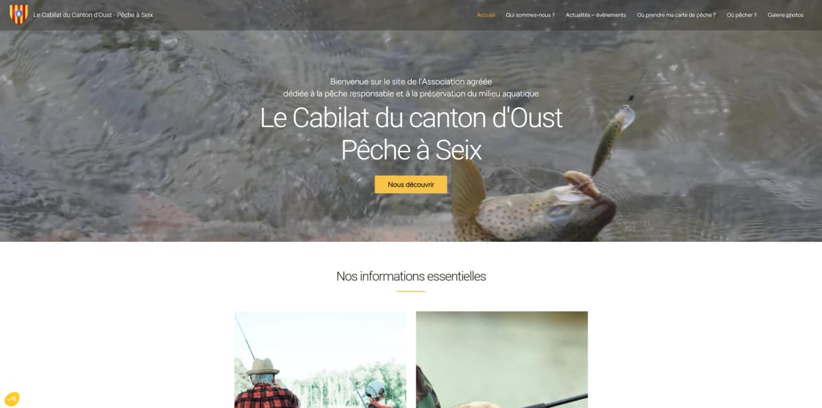 Projet Cabilat du Canton d'Oust - création site web Toulouse