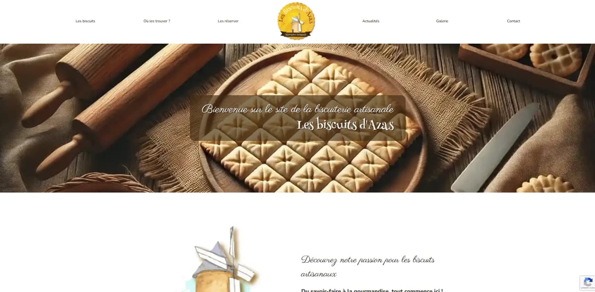 Projet Les Biscuits d'Azas - création site web Toulouse